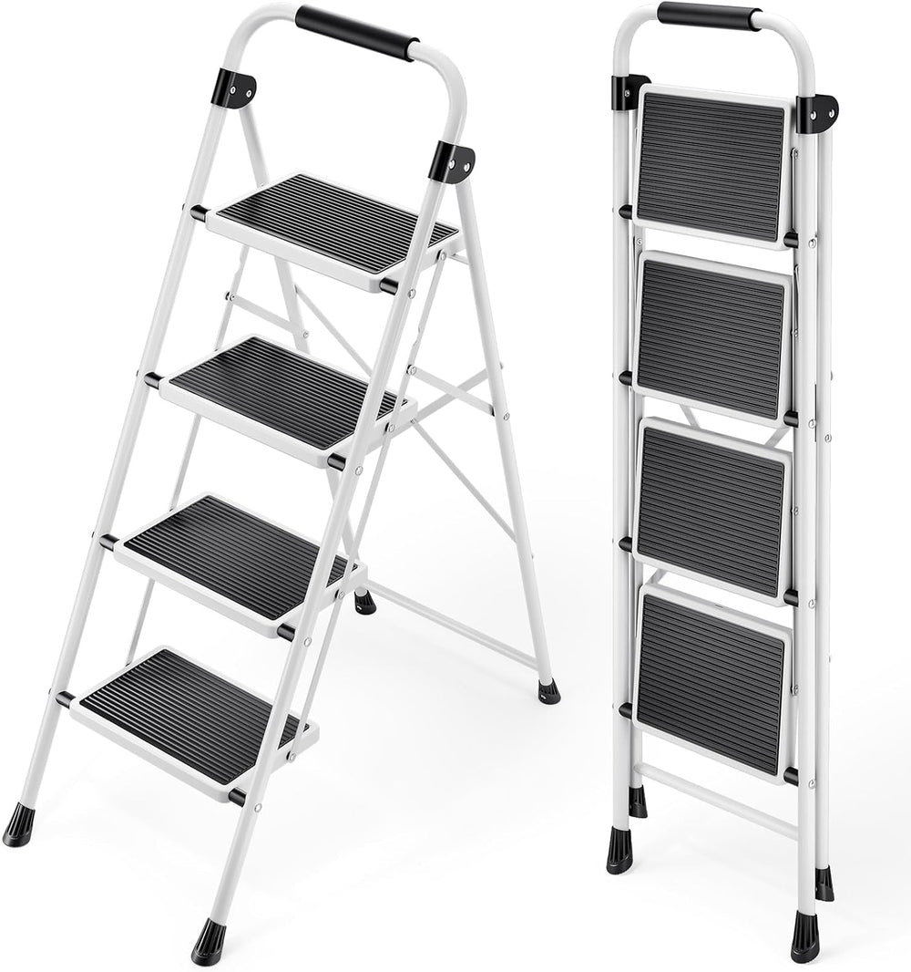 3 Step Folding Ladder with Non-Slip Wide Pedal