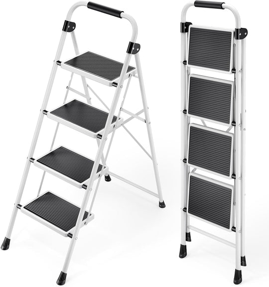 3 Step Folding Ladder with Non-Slip Wide Pedal