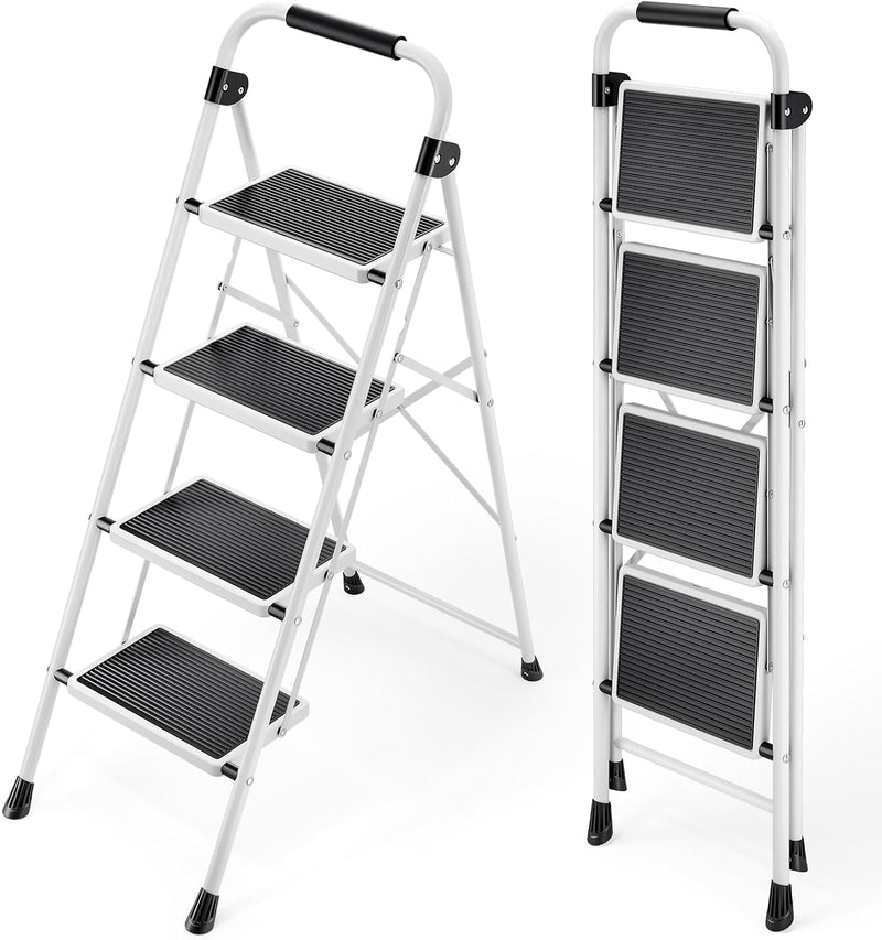 3 Step Folding Ladder with Non-Slip Wide Pedal