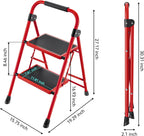 3 Step Folding Ladder with Non-Slip Wide Pedal