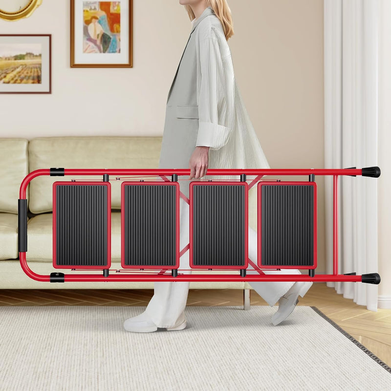 3 Step Folding Ladder with Non-Slip Wide Pedal