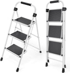 3 Step Folding Ladder with Non-Slip Wide Pedal