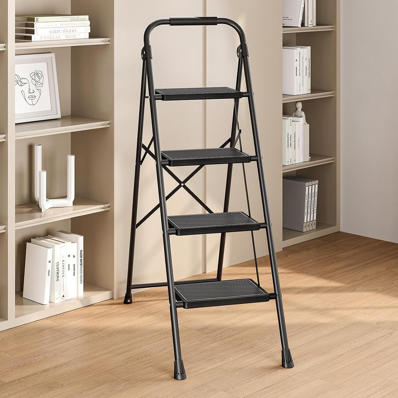 3 Step Folding Ladder with Non-Slip Wide Pedal