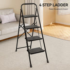 3 Step Folding Ladder with Non-Slip Wide Pedal