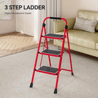 3 Step Folding Ladder with Non-Slip Wide Pedal