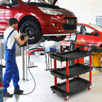 3-Tier Car Detailing Trolley with Wheels 90KG Capacity