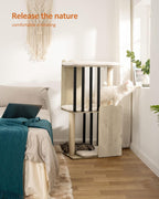 3-Tier Cat Tree Wooden Tower