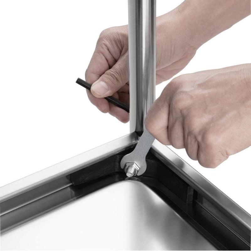 3 Tier Clearing Trolley Medium 855x810x455MM Stainless Steel