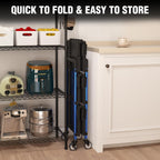 3-Tier Collapsible Service Cart with Wheels 96KG