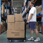 3-Tier Collapsible Service Cart with Wheels 96KG