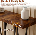 3-Tier Console Table with Curved Metal Frame