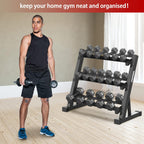 3 Tier Dumbbell Rack Home Gym Storage Stand