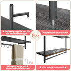 3 Tier Floating Pipe Shelving Industrial Wall