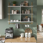 3 Tier Floating Pipe Shelving Industrial Wall