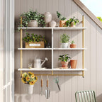 3 Tier Floating Pipe Shelving Industrial Wall