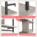 3 Tier Floating Pipe Shelving Industrial Wall