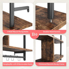 3 Tier Floating Pipe Shelving Industrial Wall