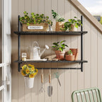 3 Tier Floating Pipe Shelving Industrial Wall