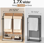 3-Tier Freestanding Towel Rail with Extra Large Marble