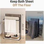 3-Tier Freestanding Towel Rail with Extra Large Marble