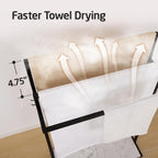 3-Tier Freestanding Towel Rail with Extra Large Marble
