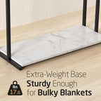 3-Tier Freestanding Towel Rail with Extra Large Marble