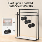 3-Tier Freestanding Towel Rail with Extra Large Marble