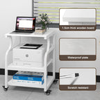 3-Tier Movable Printer Stand Table with Storage