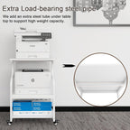 3-Tier Movable Printer Stand Table with Storage