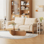 3-Tier Narrow Side Table Small End Oak