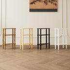 3-Tier Narrow Side Table Small End Oak