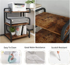 3-Tier Printer Stand with Storage Movable Table on
