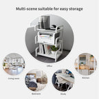 3-Tier Printer Stand with Storage Movable Table on