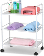 3 Tier Rolling Storage Trolley Utility Cart Salon