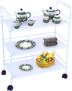 3 Tier Rolling Storage Trolley Utility Cart Salon