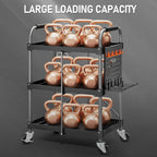 3 Tier Rolling Tool Cart with Ergonomic Handle