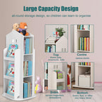 3-Tier Rotating Children's Bookcase for Kids Room House