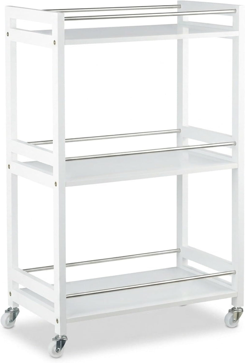 3-Tier Serving Cart Bamboo Kitchen Trolley Tea Station