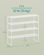 3-Tier Shoe Rack Storage Organiser Metal