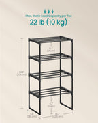 3-Tier Shoe Rack Storage Organiser Metal