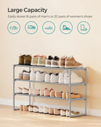 3-Tier Shoe Rack Storage Organiser Metal