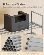 3-Tier Shoe Rack Storage Organiser Metal
