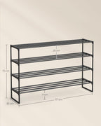 3-Tier Shoe Rack Storage Organiser Metal