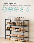3-Tier Shoe Rack Storage Organiser Metal