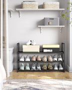 3-Tier Shoe Rack Storage Organiser Metal