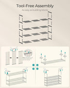 3-Tier Shoe Rack Storage Organiser Metal