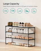 3-Tier Shoe Rack Storage Organiser Metal