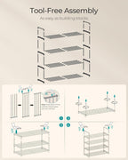 3-Tier Shoe Rack Storage Organiser Metal