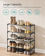 3-Tier Shoe Rack Storage Organiser Metal