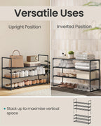 3-Tier Shoe Rack Storage Organiser Metal